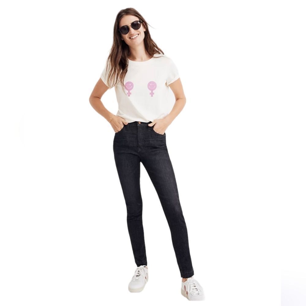 Madewell 10” High Rise Skinny Jeans Drop Hem Mosby‎ sz 26